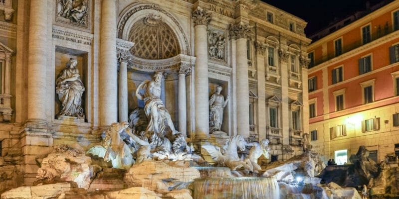 Que ver en Roma | Fuente Trevi por la noche, Centro histórico, Roma