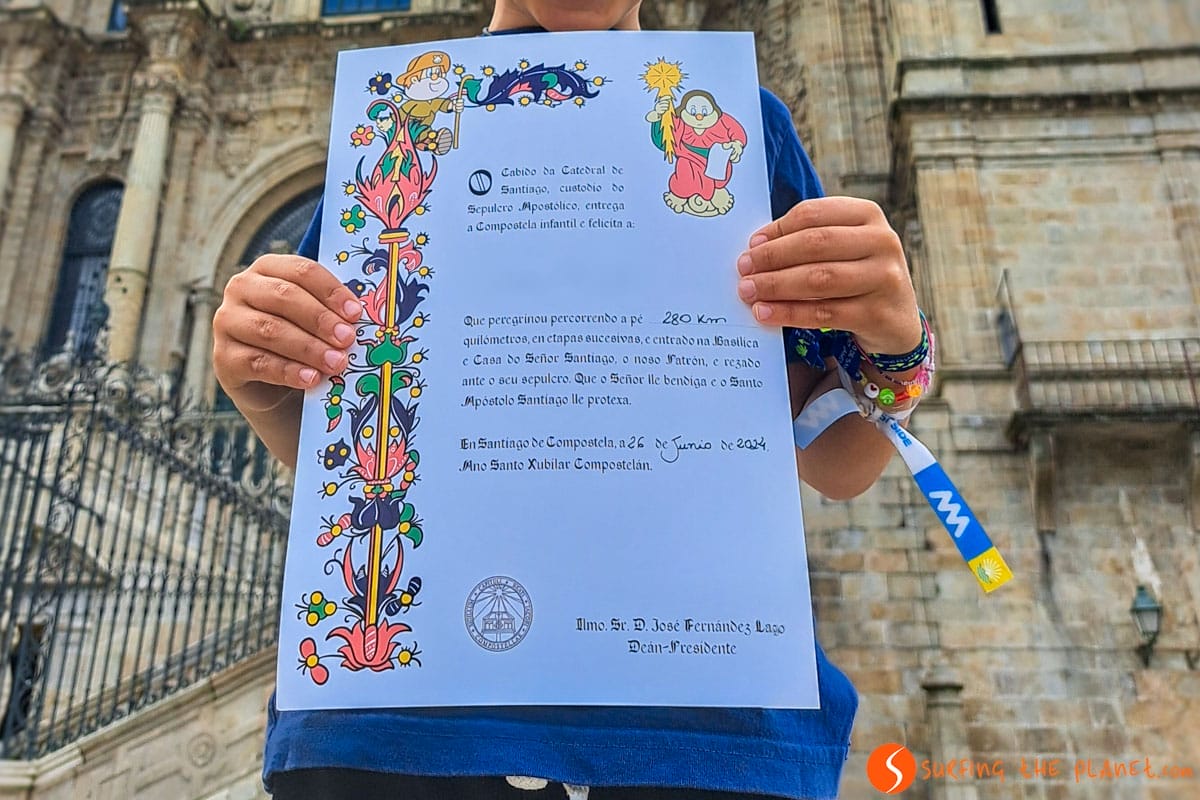 Compostela infantil, Santiago de Compostela | Camino de Santiago con niños Compostela infantil, Santiago de Compostela | Camino de Santiago con niños